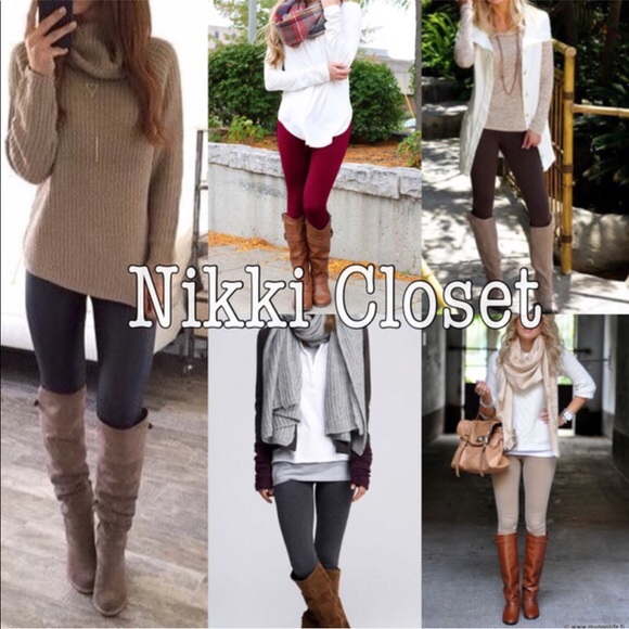 High Waist Fleece Lined Leggings Basic ONE SIZE - Picture 3 of 5